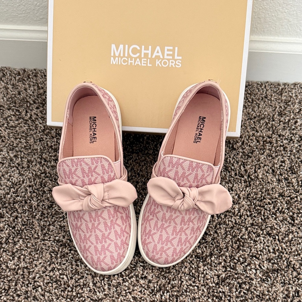 Michael Kors Kids Pink Bow Sneakers